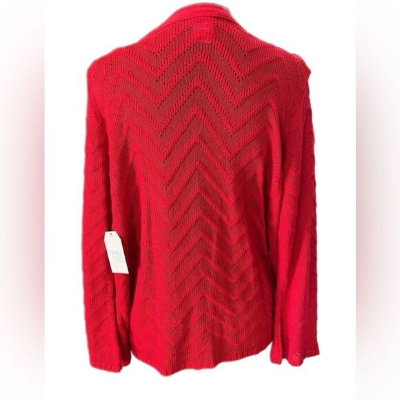 NWT Women’s Time and Tru red open front cardigan size XL - Picture 2 of 8